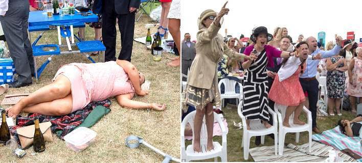 Η απόλυτη κατάντια: Ξύλο, μεθυσμένοι και ντροπιαστικές εικόνες στις ιπποδρομίες του Ασκοτ (βίντεο)